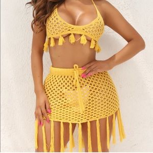 fashion nova island sand 2 piece cover up set
